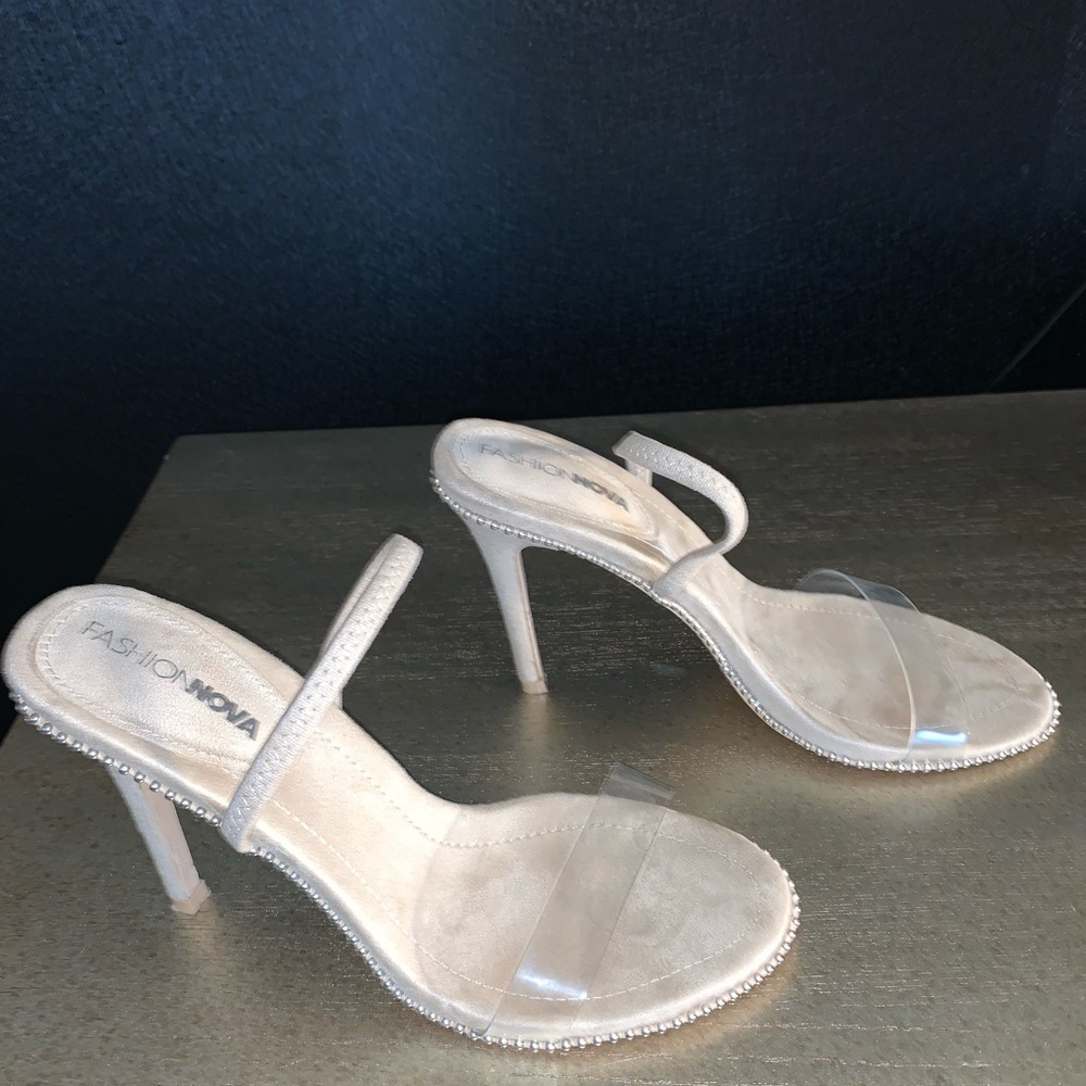 Slingback studded heel